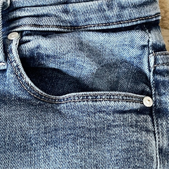 Mother The Mid Rise Dazzler Ankle Slim Straight Jean Whiplash Med Blue Wash 27 - Picture 16 of 16